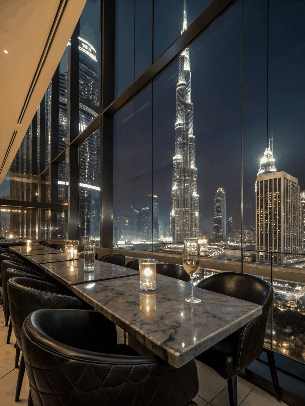 Luxury party setup in Dubai featuring elegant balloon arrangements and premium decor