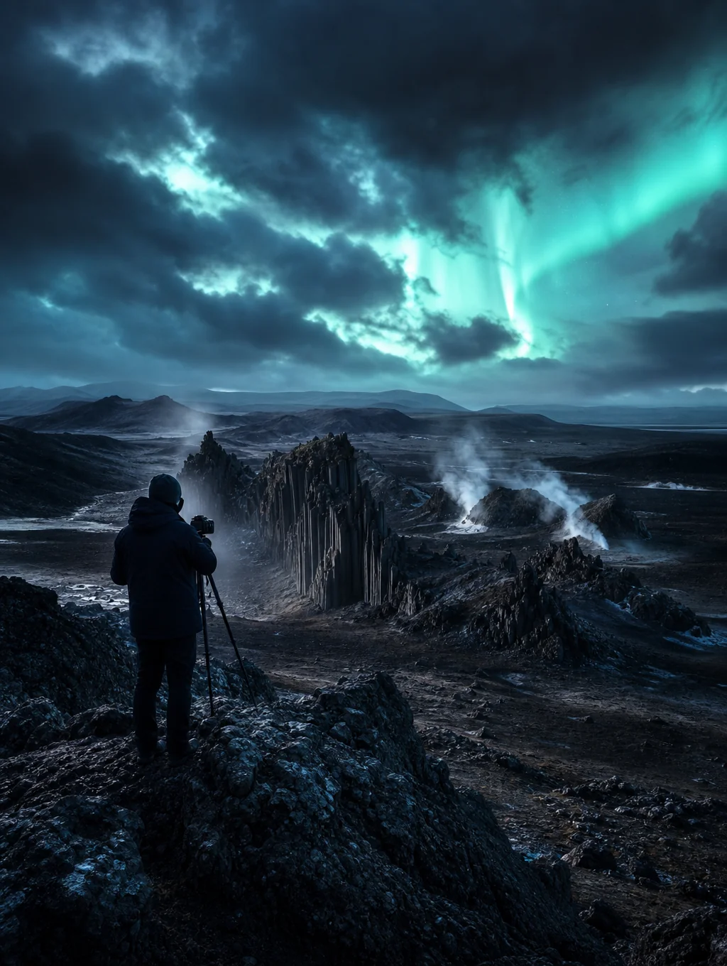 Volcanic landscape in Iceland Highlands