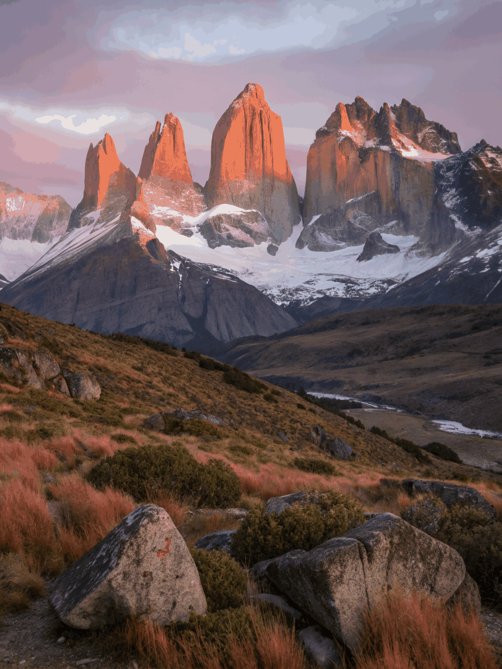 Granite spires in Patagonia